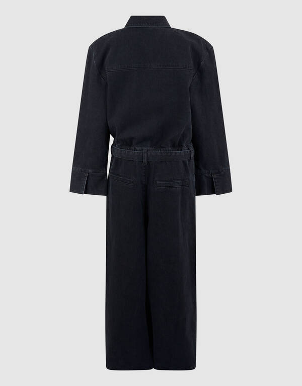 Schwarzer Jeans-Overall mit l&auml;ssiger Passform SHOEBY GIRLS