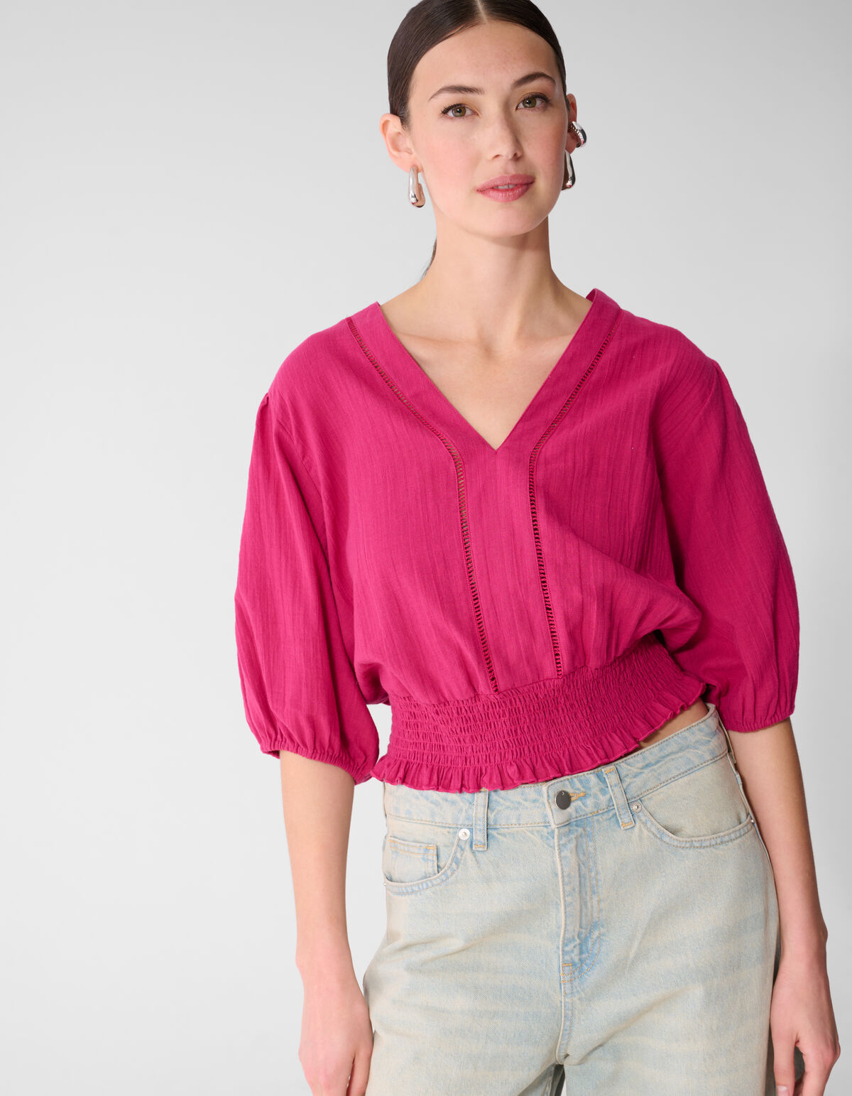 Tape-Cropped-Top in Rosa SHOEBY WOMEN