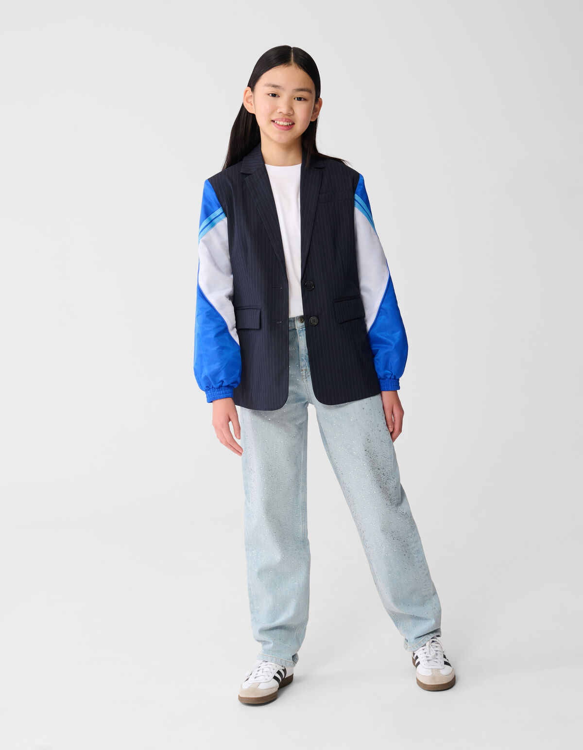 Sportlicher Nadelstreifenblazer Blau SHOEBY GIRLS