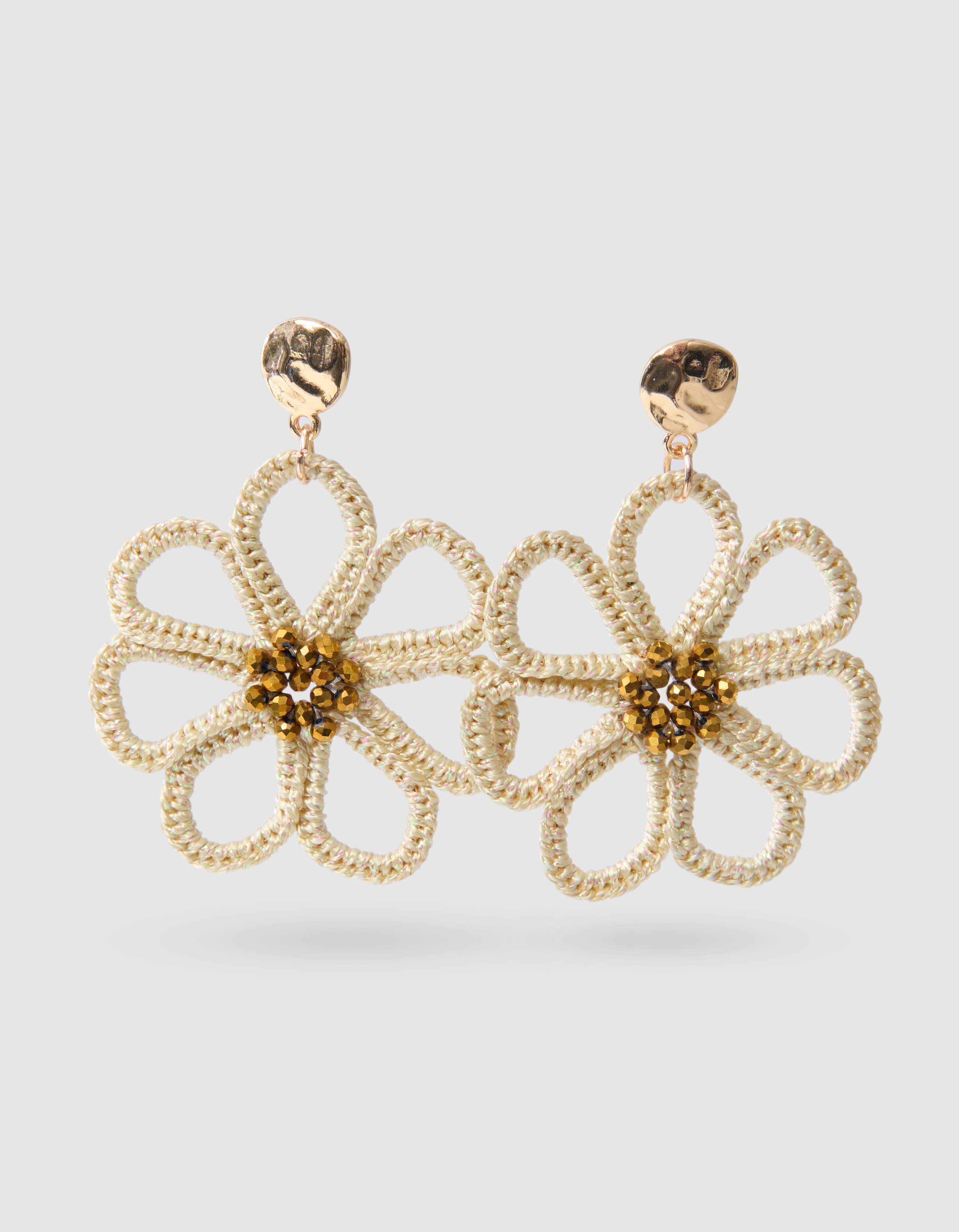 Blumen Ohrringe Off White SHOEBY ACCESSOIRES