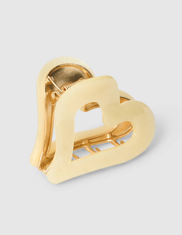 Heart Haarclip Hellgelb SHOEBY ACCESSOIRES