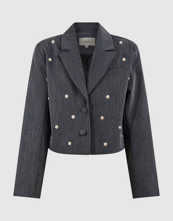 Studs Blazer Dunkelgrau SHOEBY GIRLS