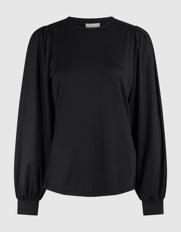 Rippstrick-Oberteil Schwarz SHOEBY WOMEN