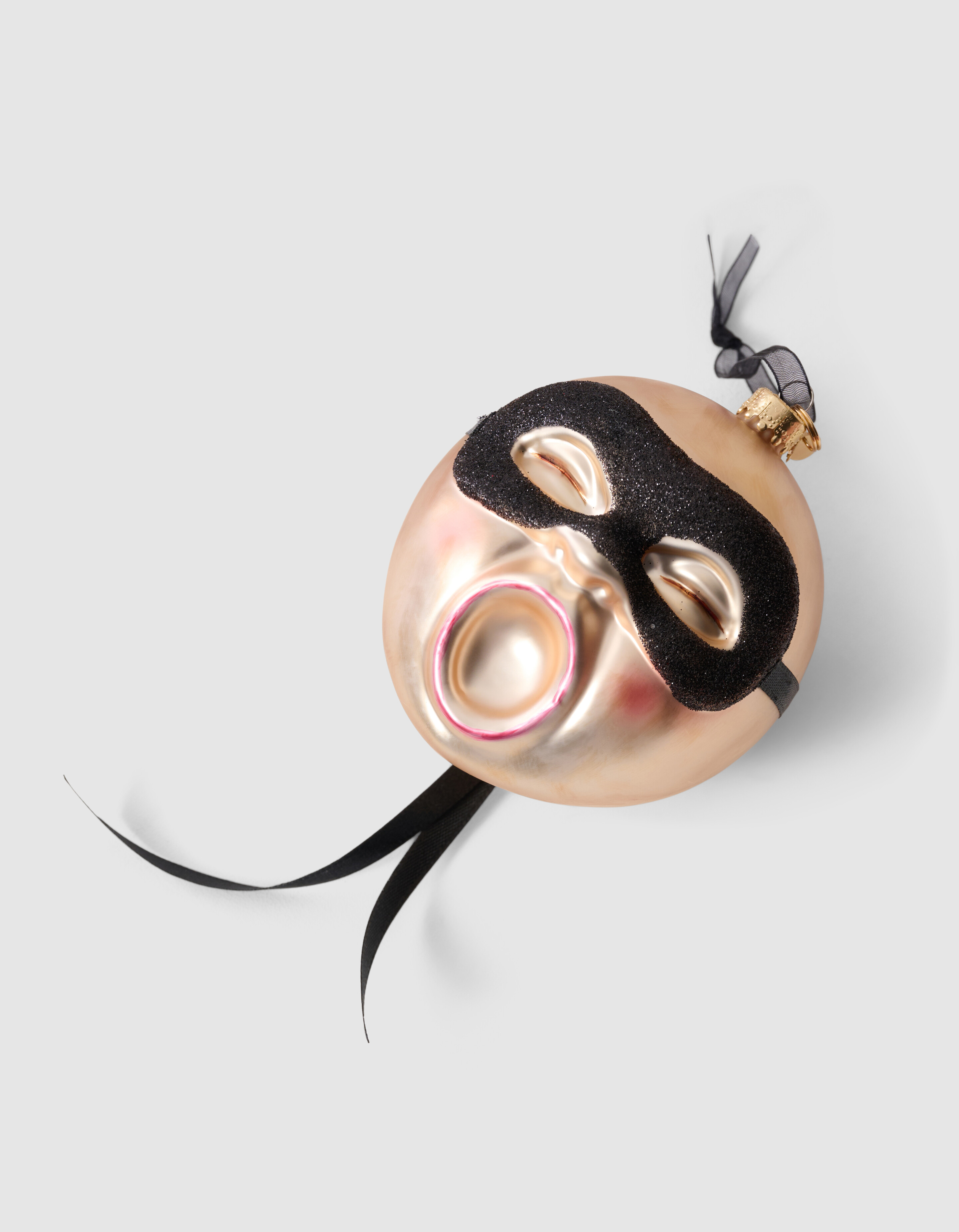Masked Sun Weihnachtskugel Gold von Fred SHOEBY ACCESSOIRES