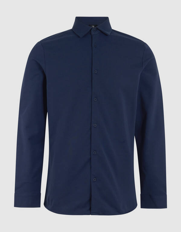 Jersey Langarmshirt Dunkelblau SHOEBY MEN