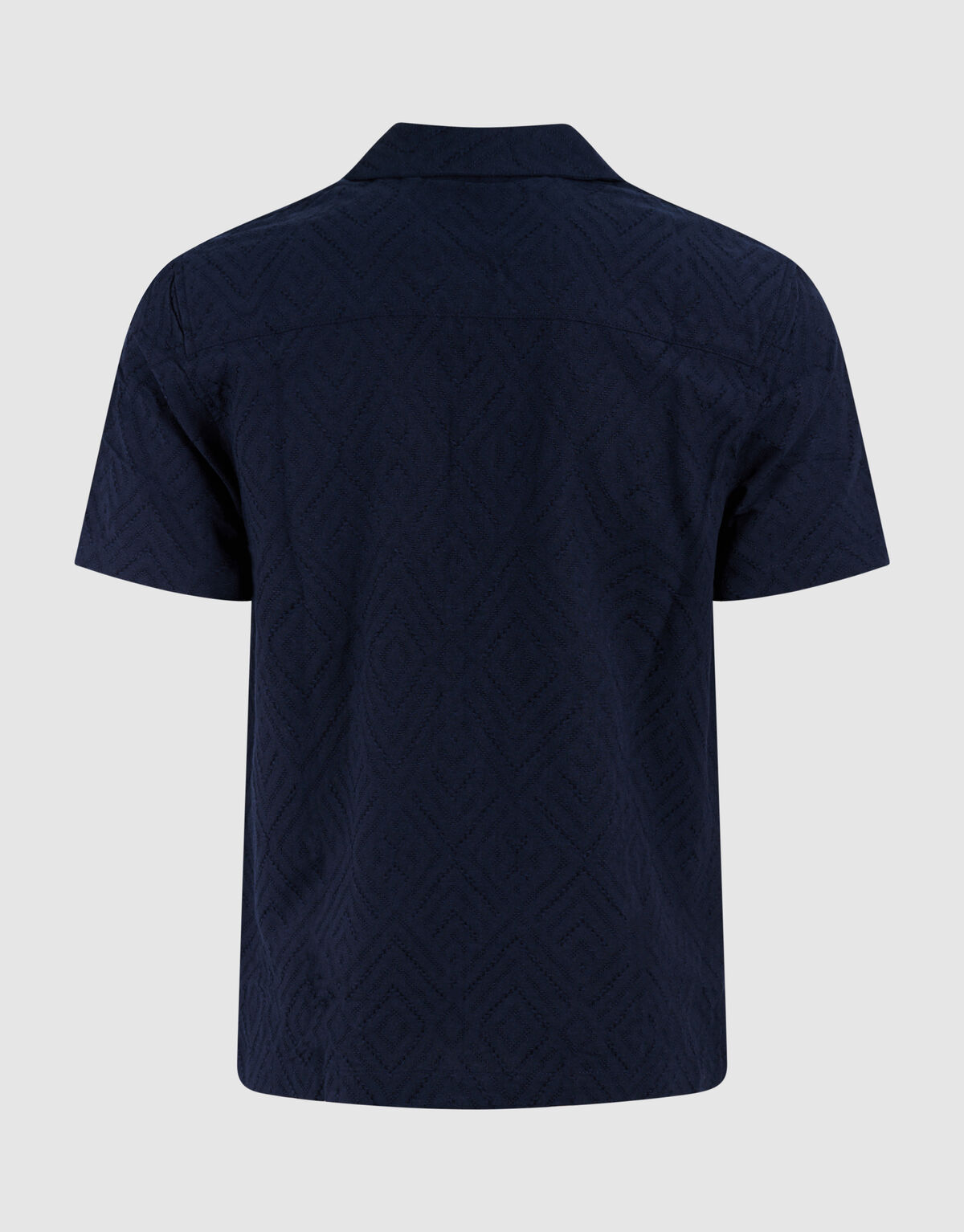 Gewelltes Jacquard-Hemd Dunkelblau SHOEBY MEN