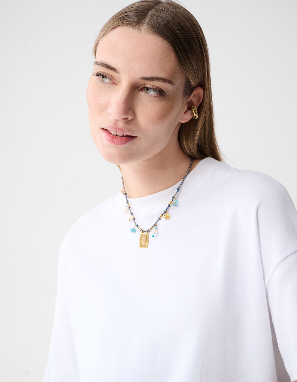 Seil-Anh&auml;nger-Kette Blau SHOEBY ACCESSOIRES