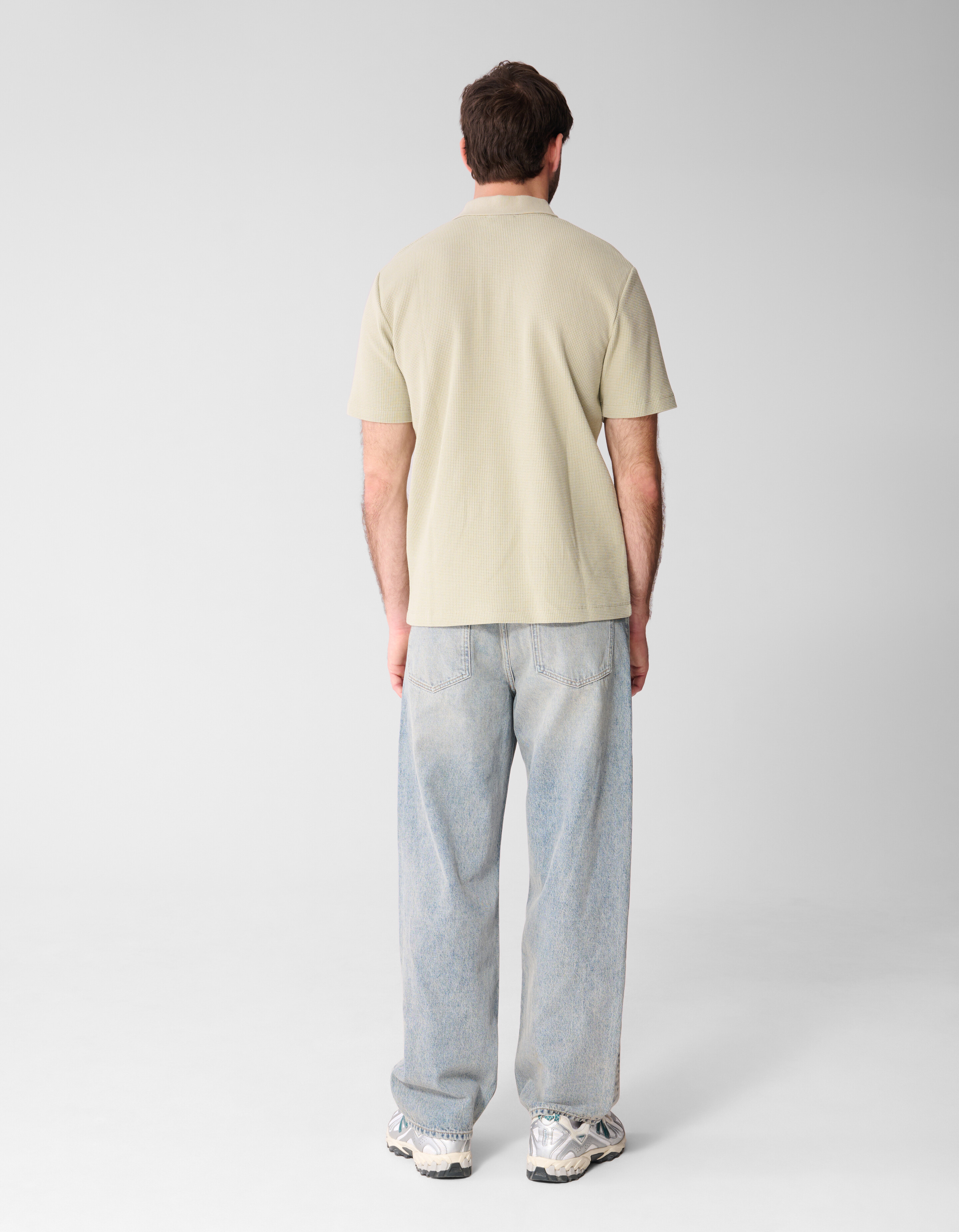 Waffle Polo Hellgr&uuml;n SHOEBY MEN