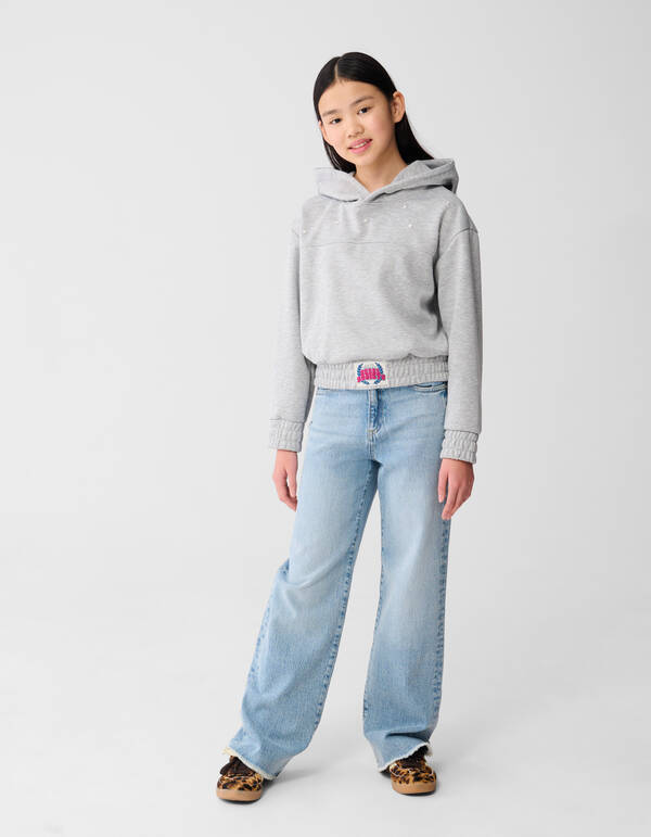 Strass Hoodie Hellgrau SHOEBY GIRLS