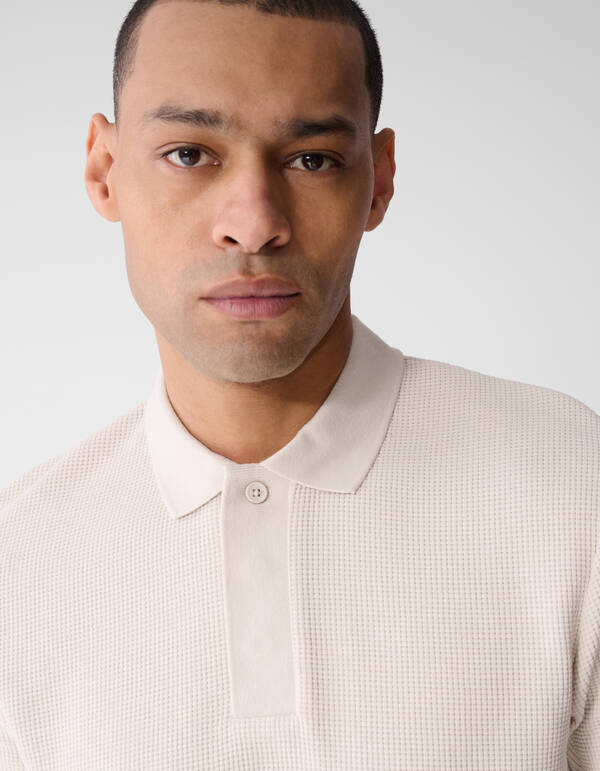 Waffel Polo Sand SHOEBY MEN