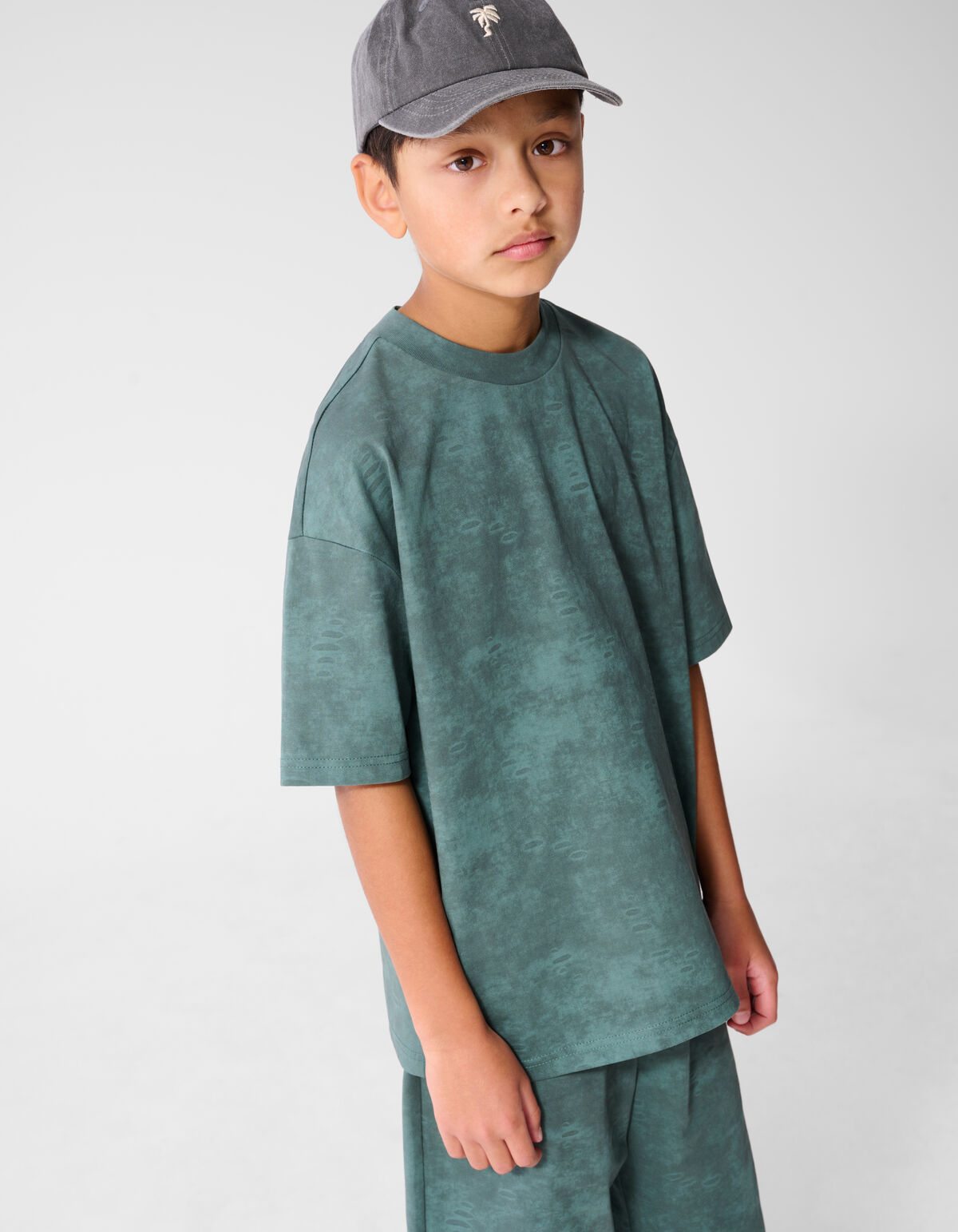 Verwaschenes T-Shirt Gr&uuml;n SHOEBY BOYS