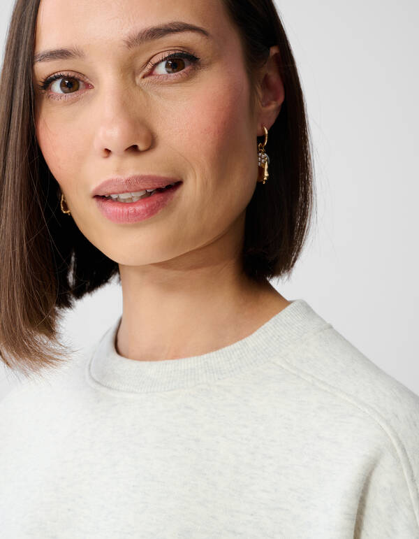 Pullover mit Schn&uuml;rung in Hellgrau SHOEBY WOMEN