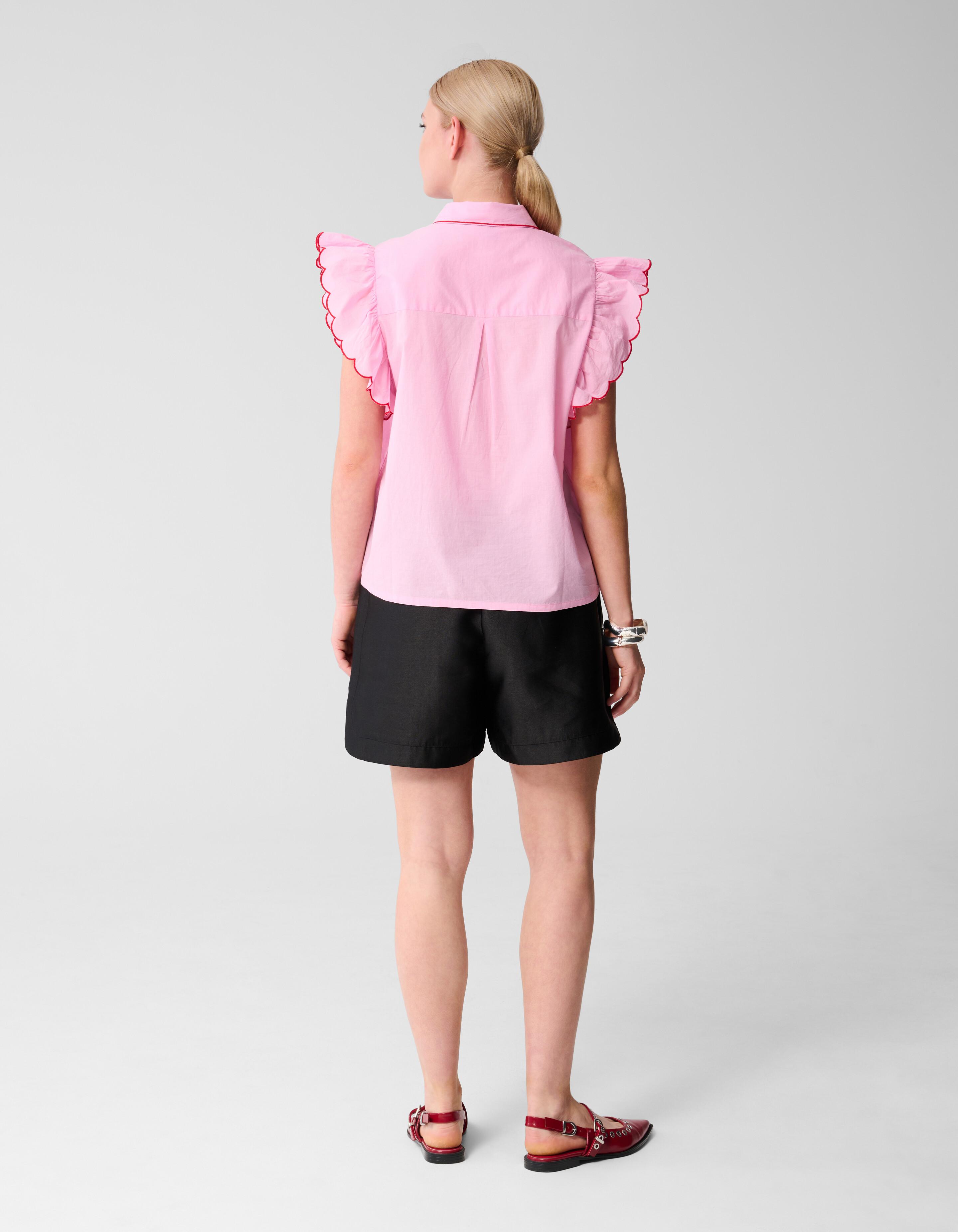 Besticktes Rüschentop Rosa SHOEBY WOMEN
