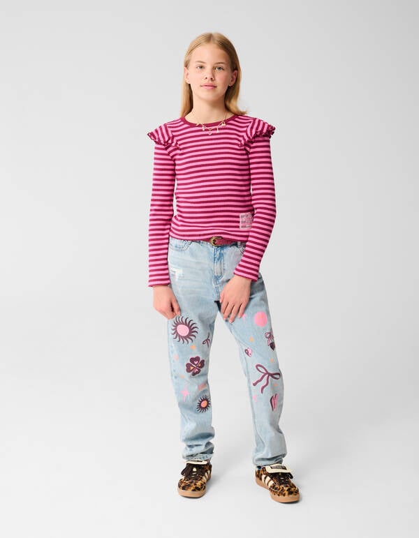 Fun Embroidery Denim gebleicht SHOEBY GIRLS