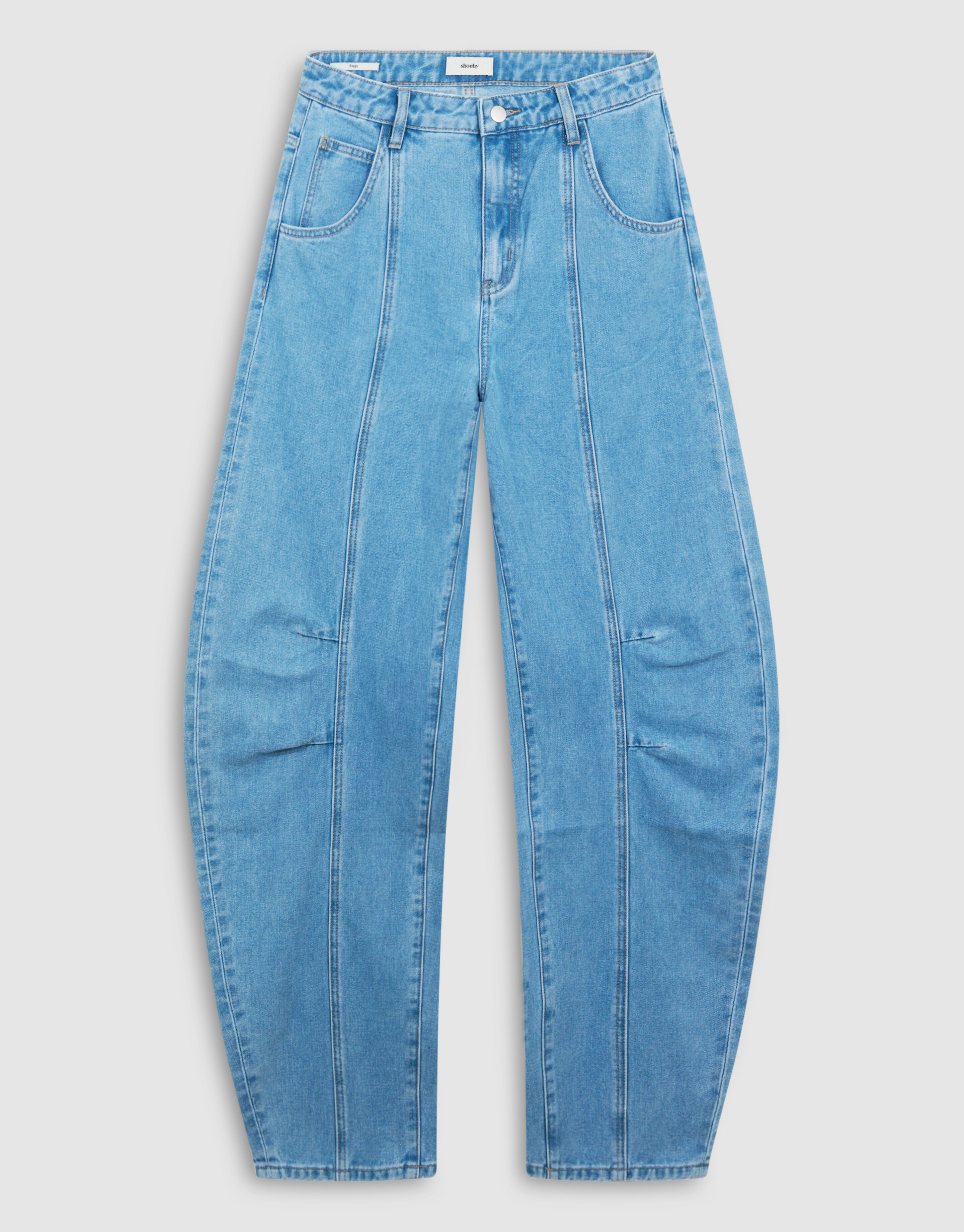 Faltenhose Baggy Fit Jeans Hellblau SHOEBY WOMEN