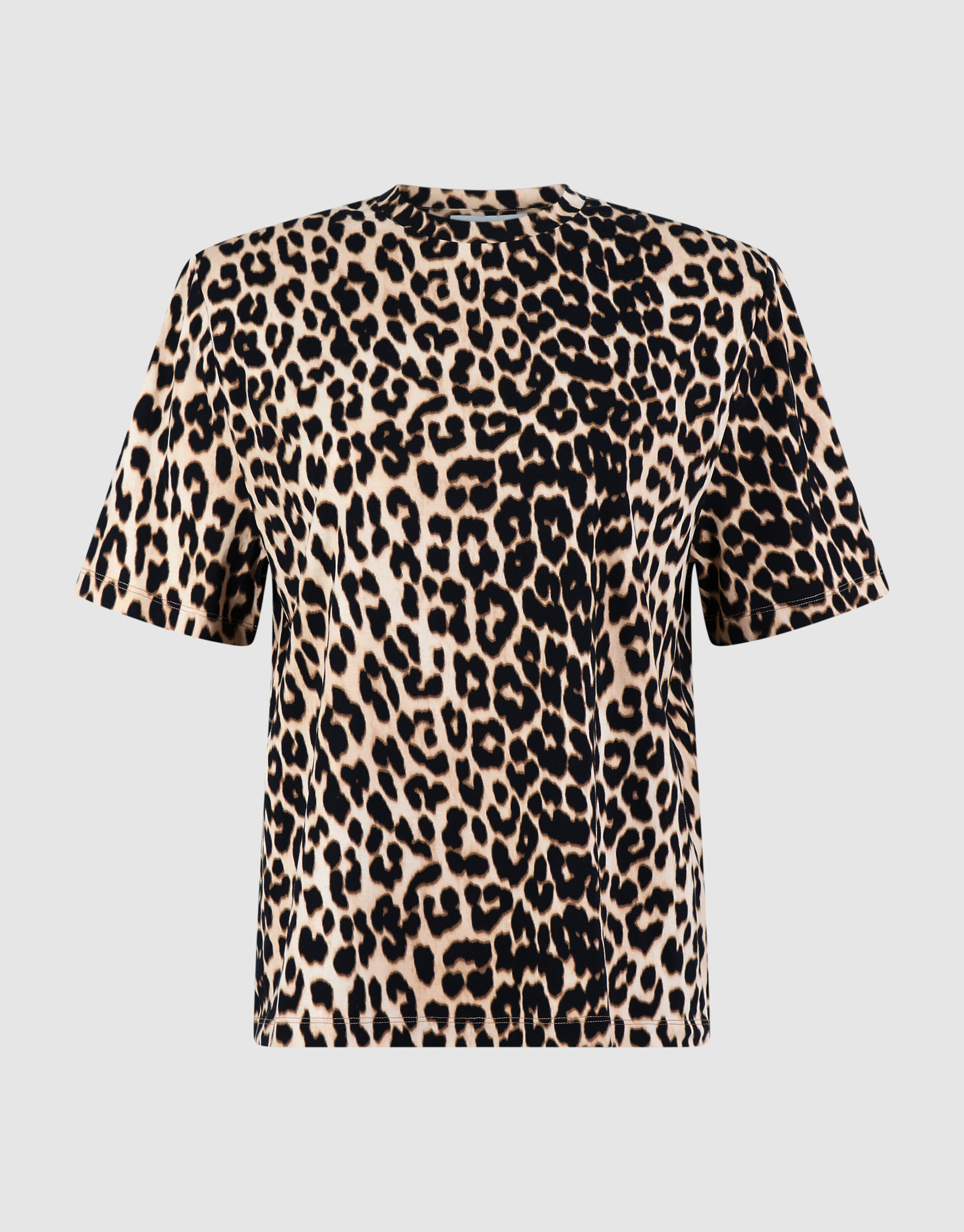 Leopard Gepolstertes T-Shirt Braun SHOEBY WOMEN
