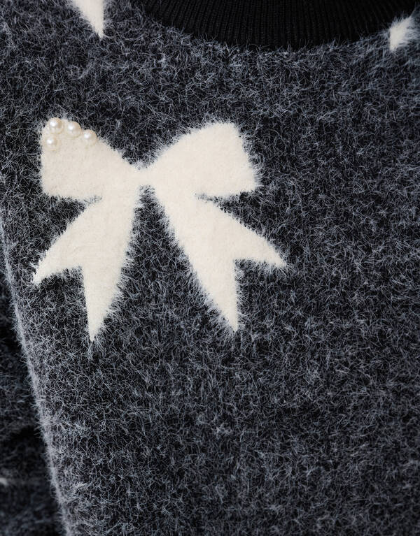 Schleife Pullover Schwarz SHOEBY GIRLS