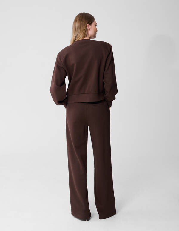 Pullover mit gro&szlig;en Schultern, Braun SHOEBY WOMEN