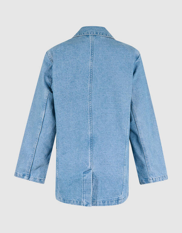&Uuml;bergro&szlig;er Denim-Blazer Mediumstone SHOEBY WOMEN