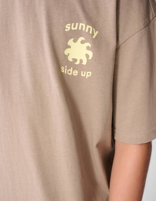 Sunny Side Artwork T-Shirt Taupe SHOEBY BOYS