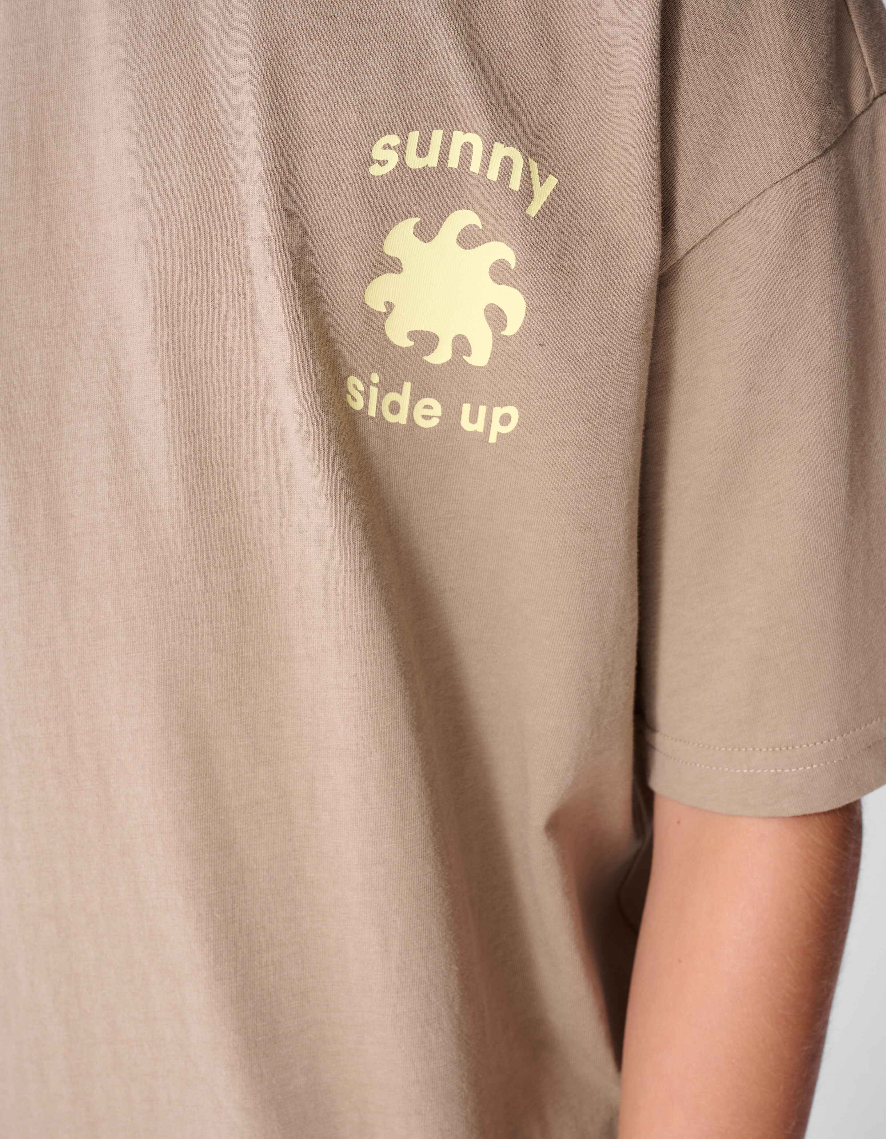 Sunny Side Artwork T-Shirt Taupe SHOEBY BOYS