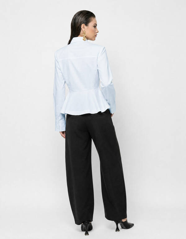 Peplum-Bluse Wei&szlig; SHOEBY WOMEN