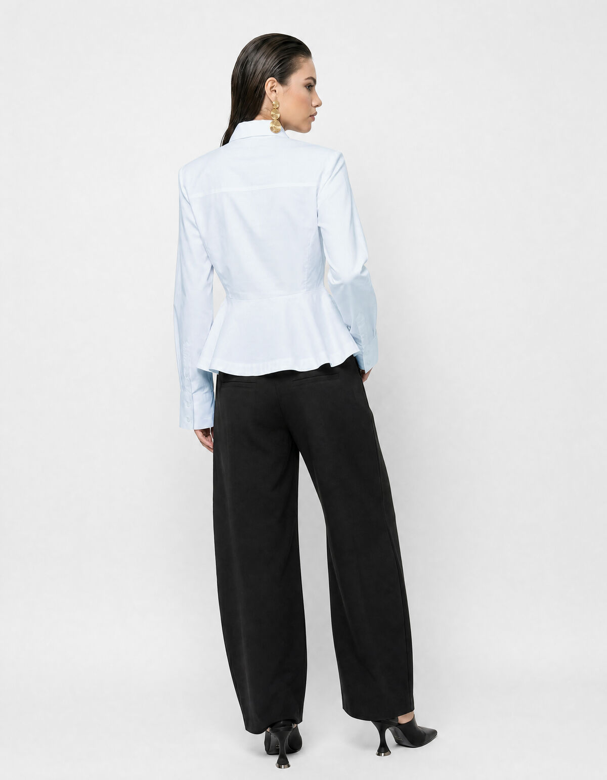 Peplum-Bluse Wei&szlig; SHOEBY WOMEN