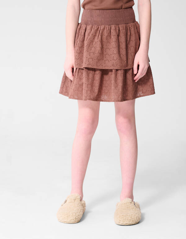 Stickerei Minirock Braun SHOEBY GIRLS