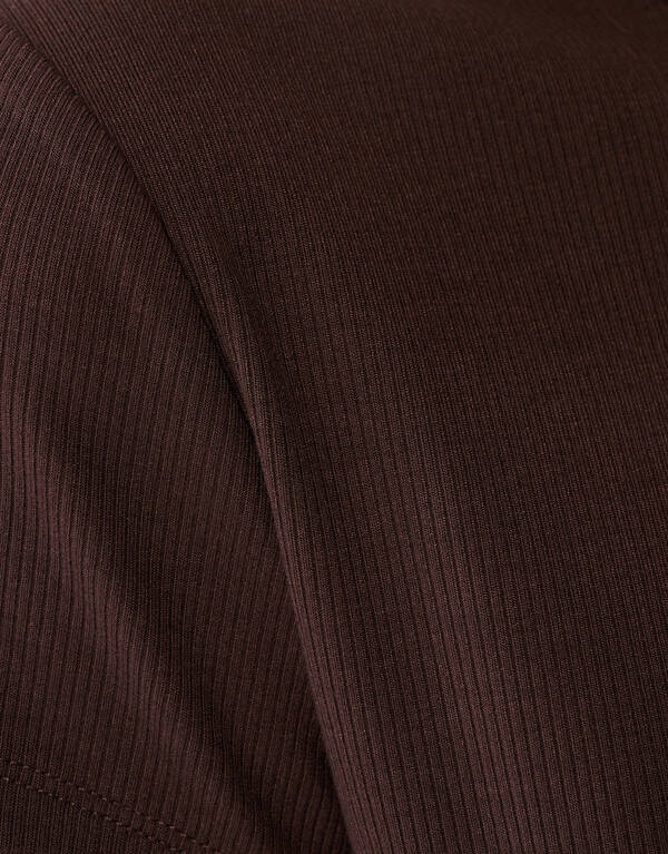 Geripptes T-Shirt Braun SHOEBY WOMEN