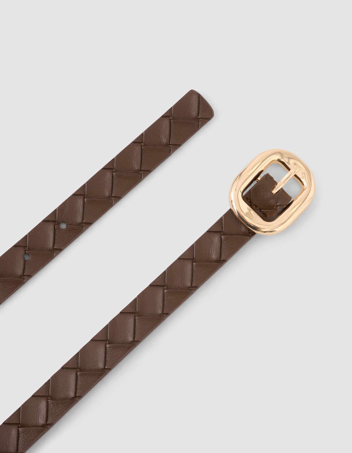 Geflochtener G&uuml;rtel Dunkelbraun SHOEBY ACCESSOIRES