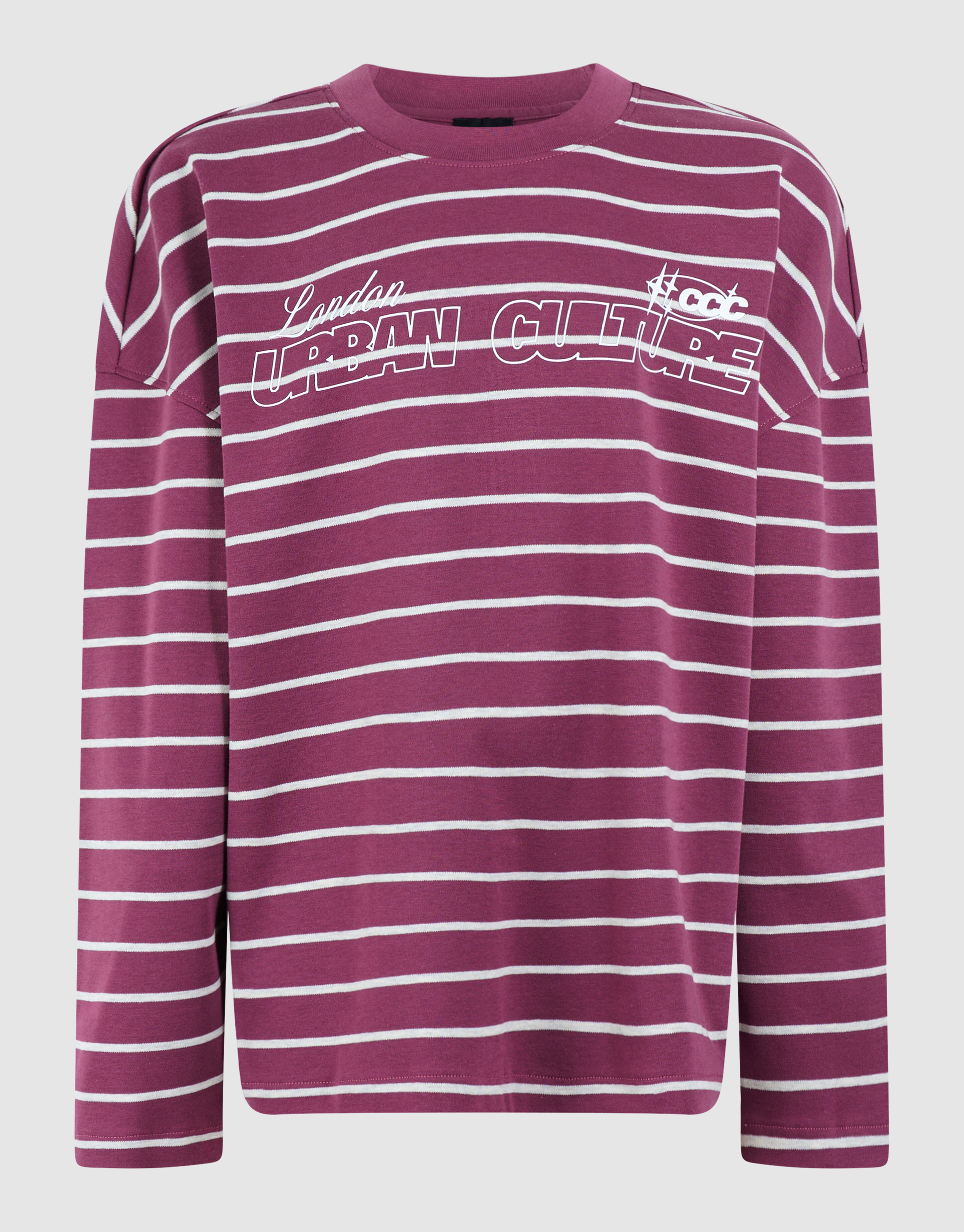 London gestreiftes Langarmshirt Dunkelrot SHOEBY BOYS