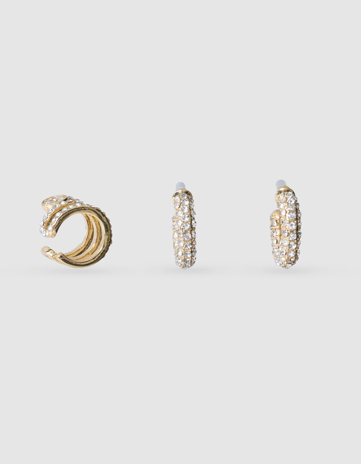 Strass-Ohrklemme-Set Gold SHOEBY ACCESSOIRES