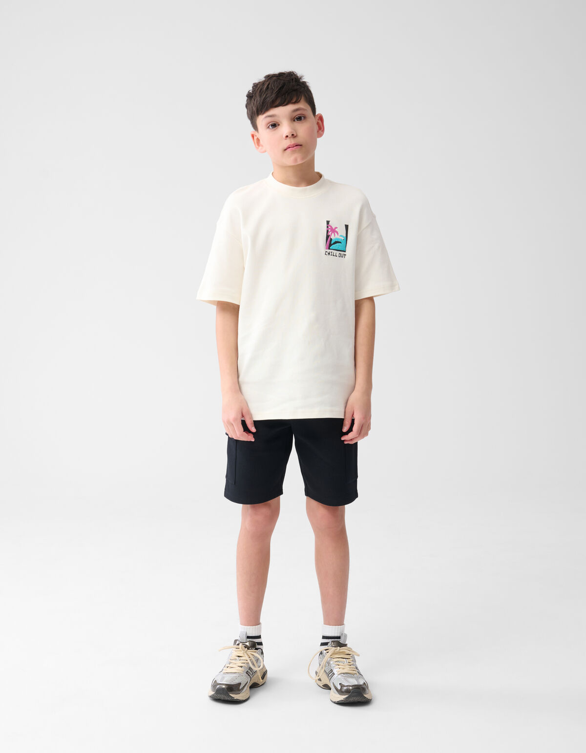 Towling Artwork T-shirt Off White SHOEBY BOYS