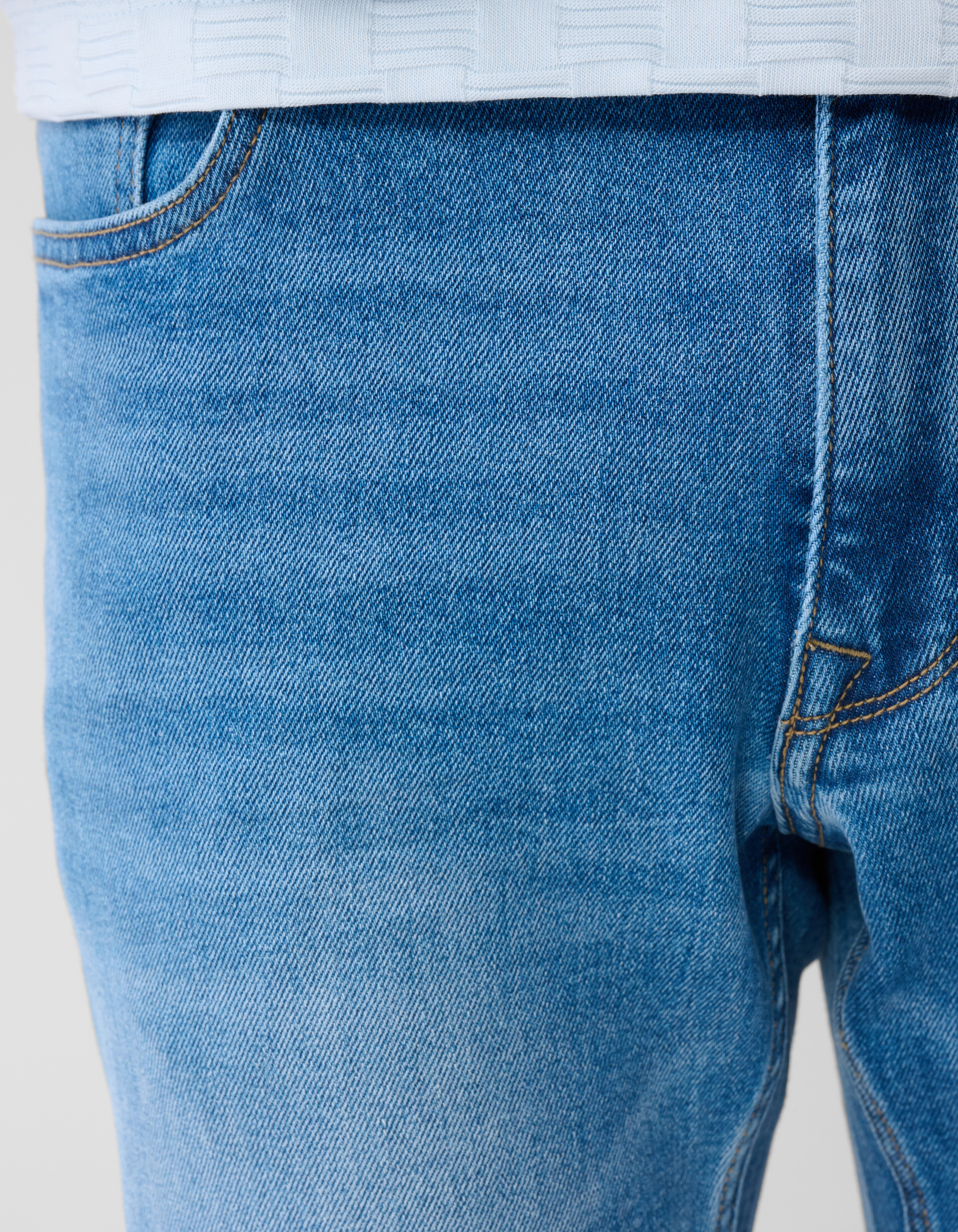 Straight Fit Jeans Mittelblau, L34 SHOEBY MEN