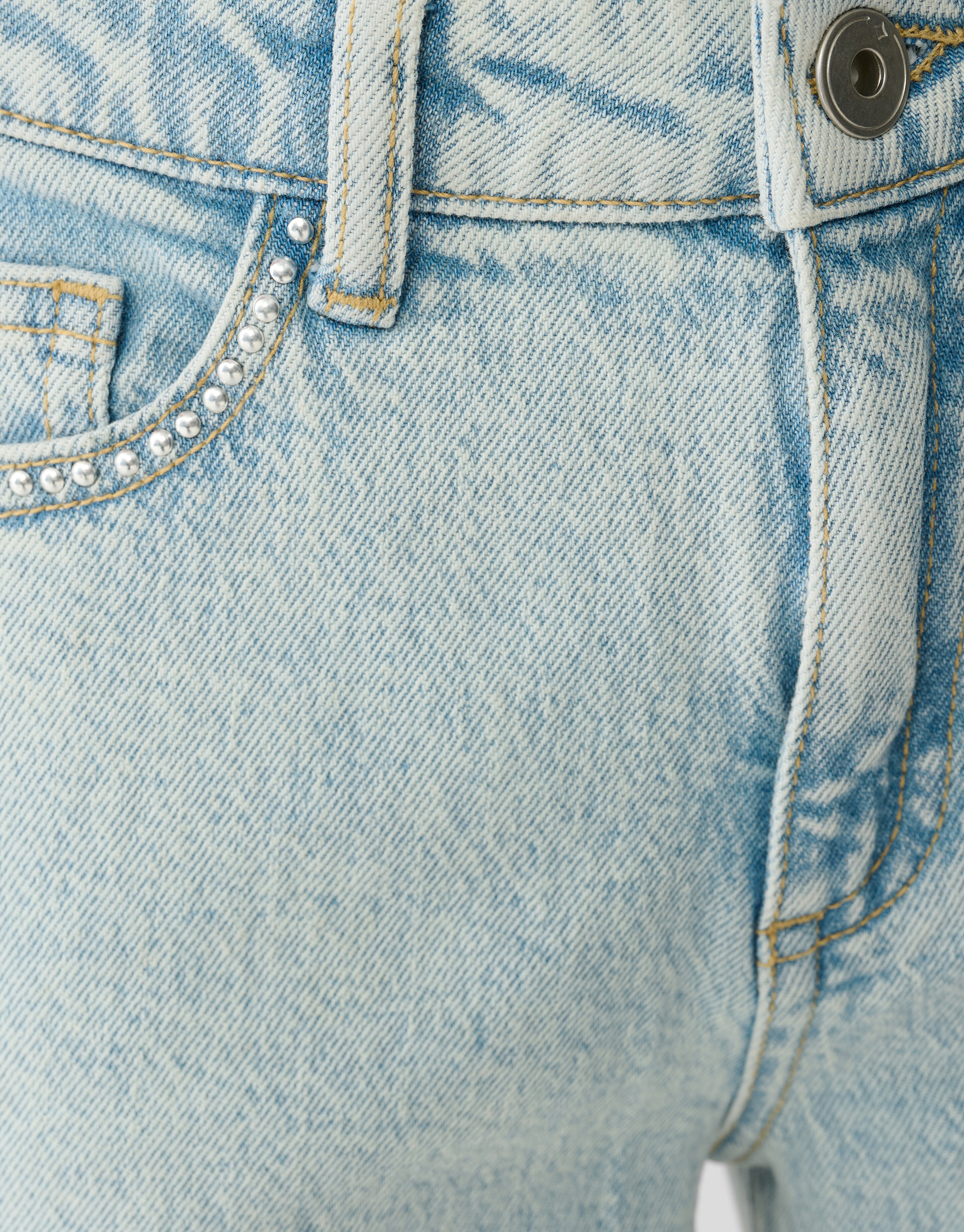 Jeans mit weitem Bein und Nieten, gebleicht SHOEBY GIRLS
