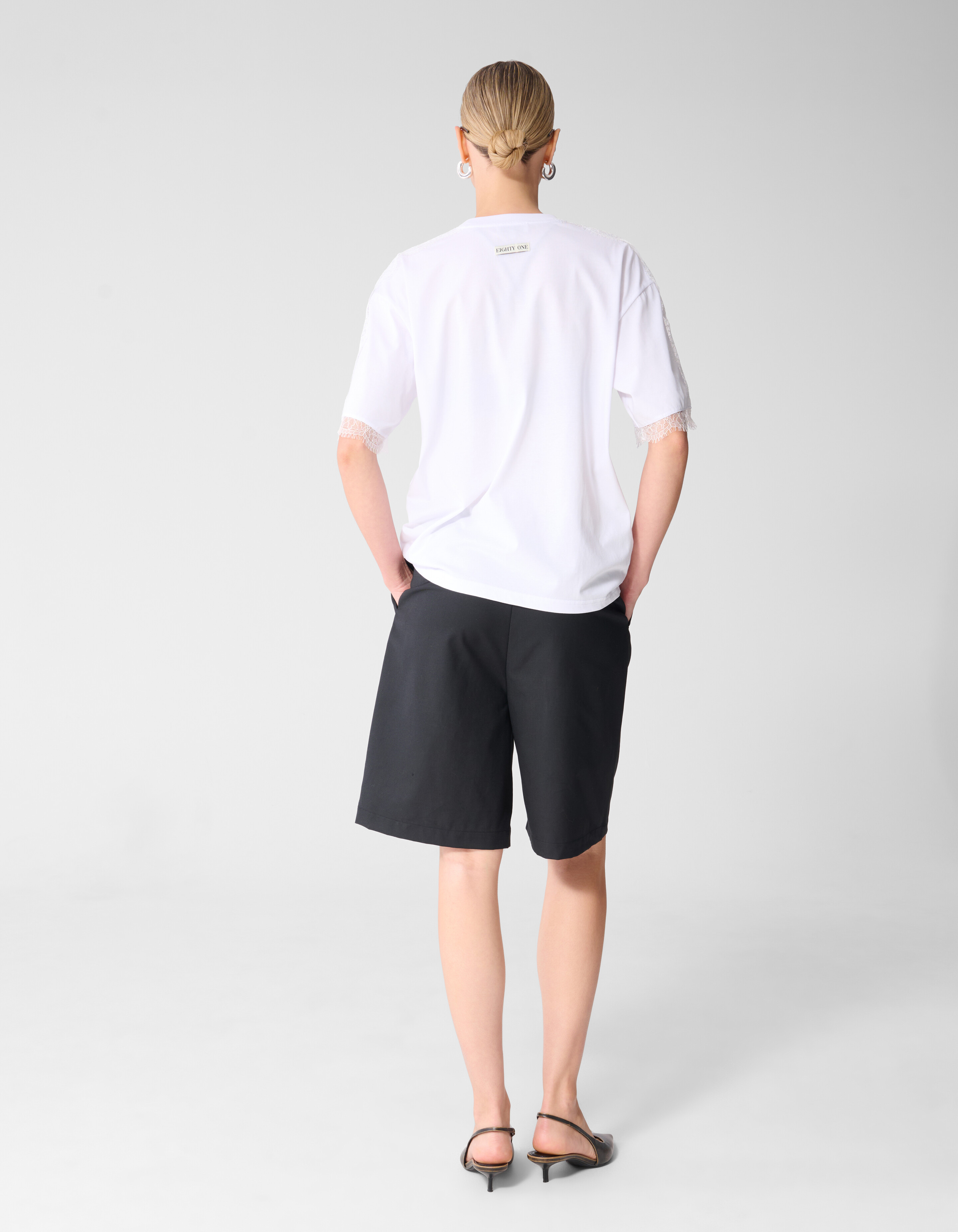 Kanten T-Shirt Wei&szlig; SHOEBY WOMEN