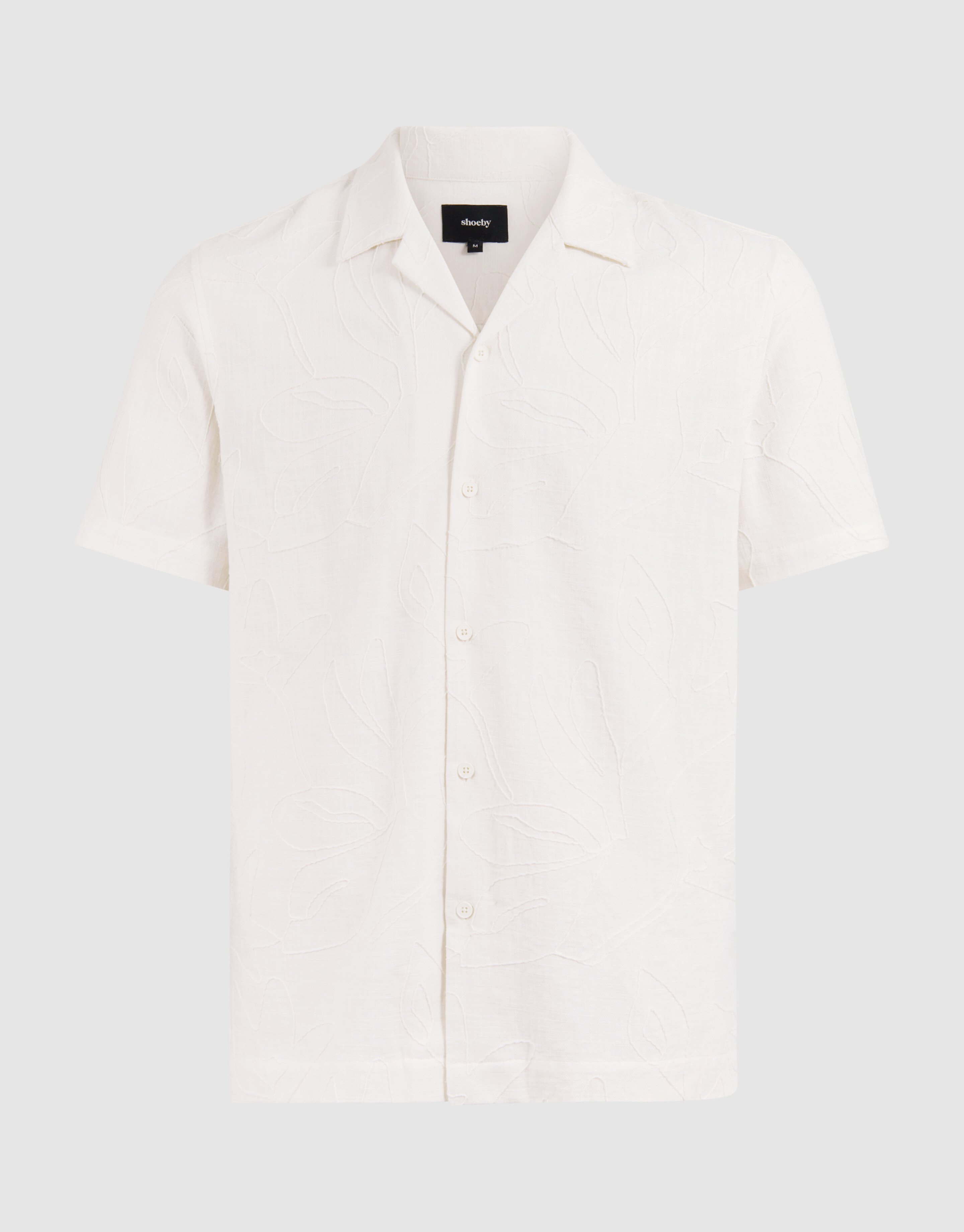 Blume Struktur Shirt Off White SHOEBY MEN