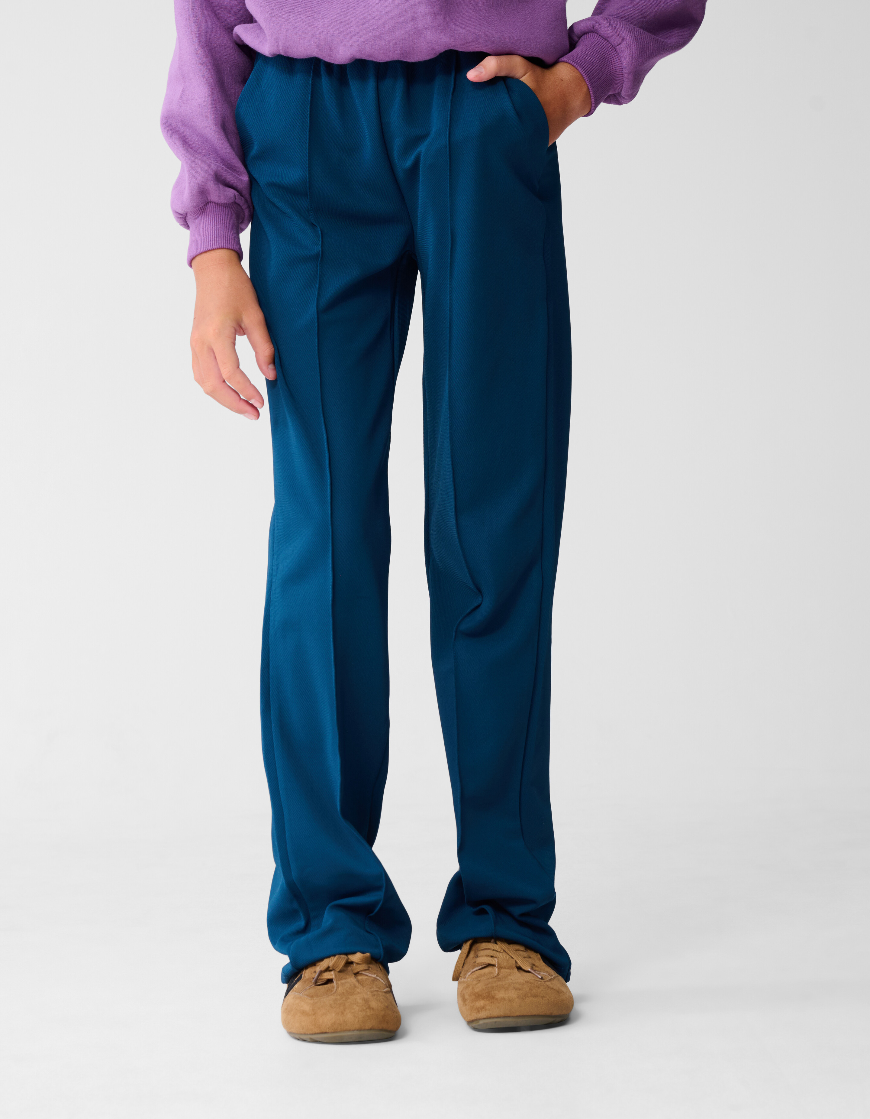Basis Wide Leg Hose Dunkelblau SHOEBY GIRLS