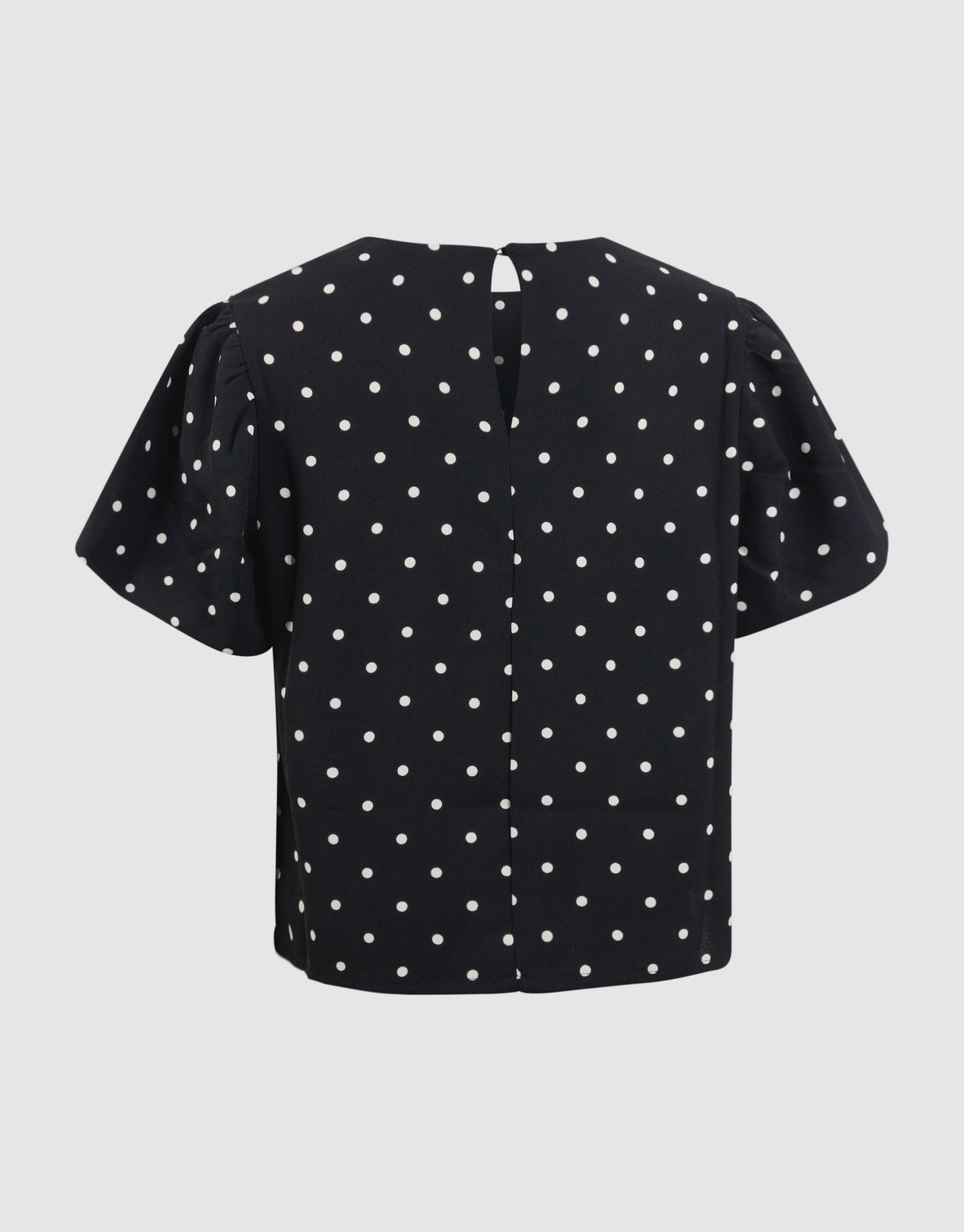 Twist Polkadot Top Schwarz SHOEBY GIRLS