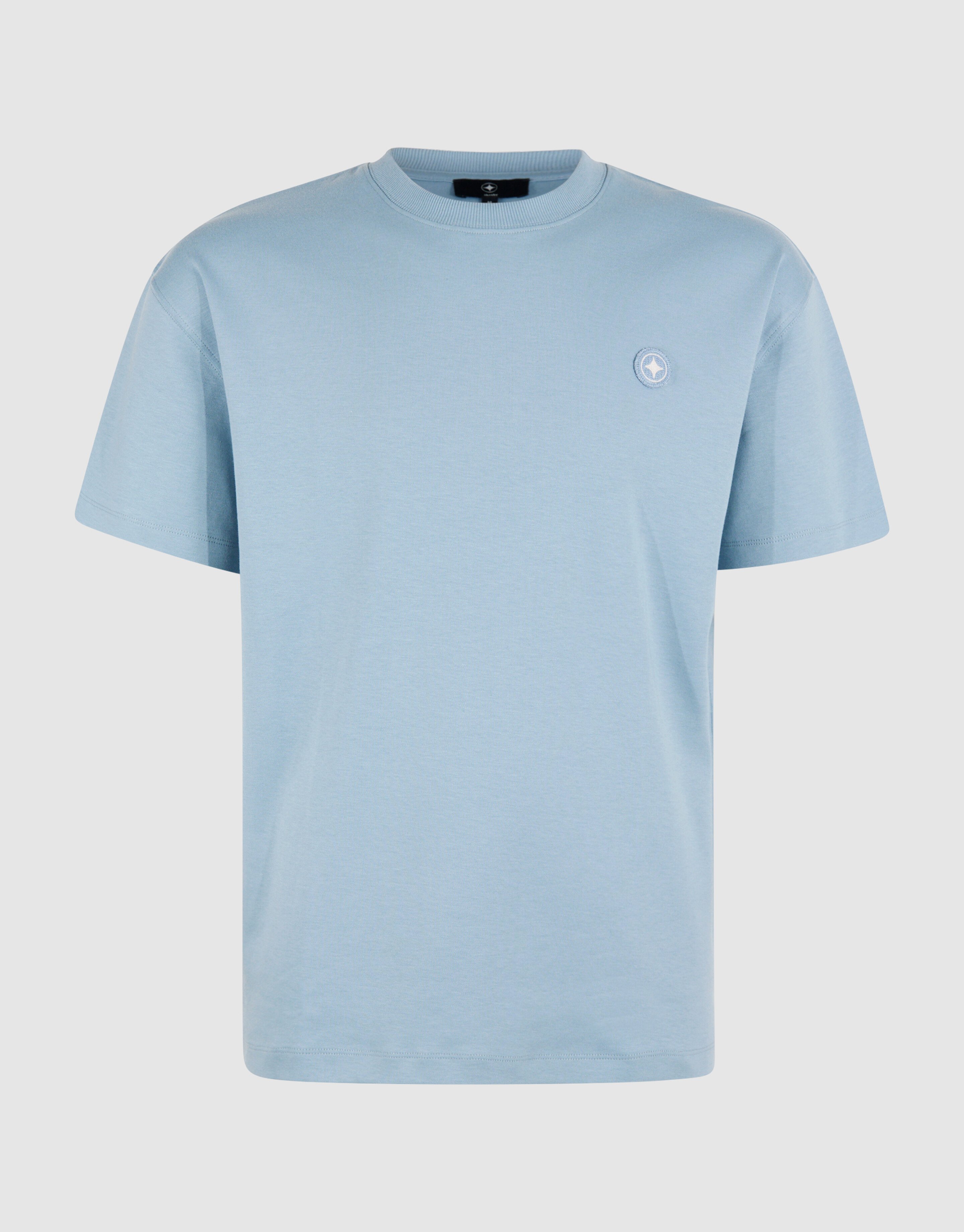 Besticktes T-Shirt Hellblau SHOEBY MEN