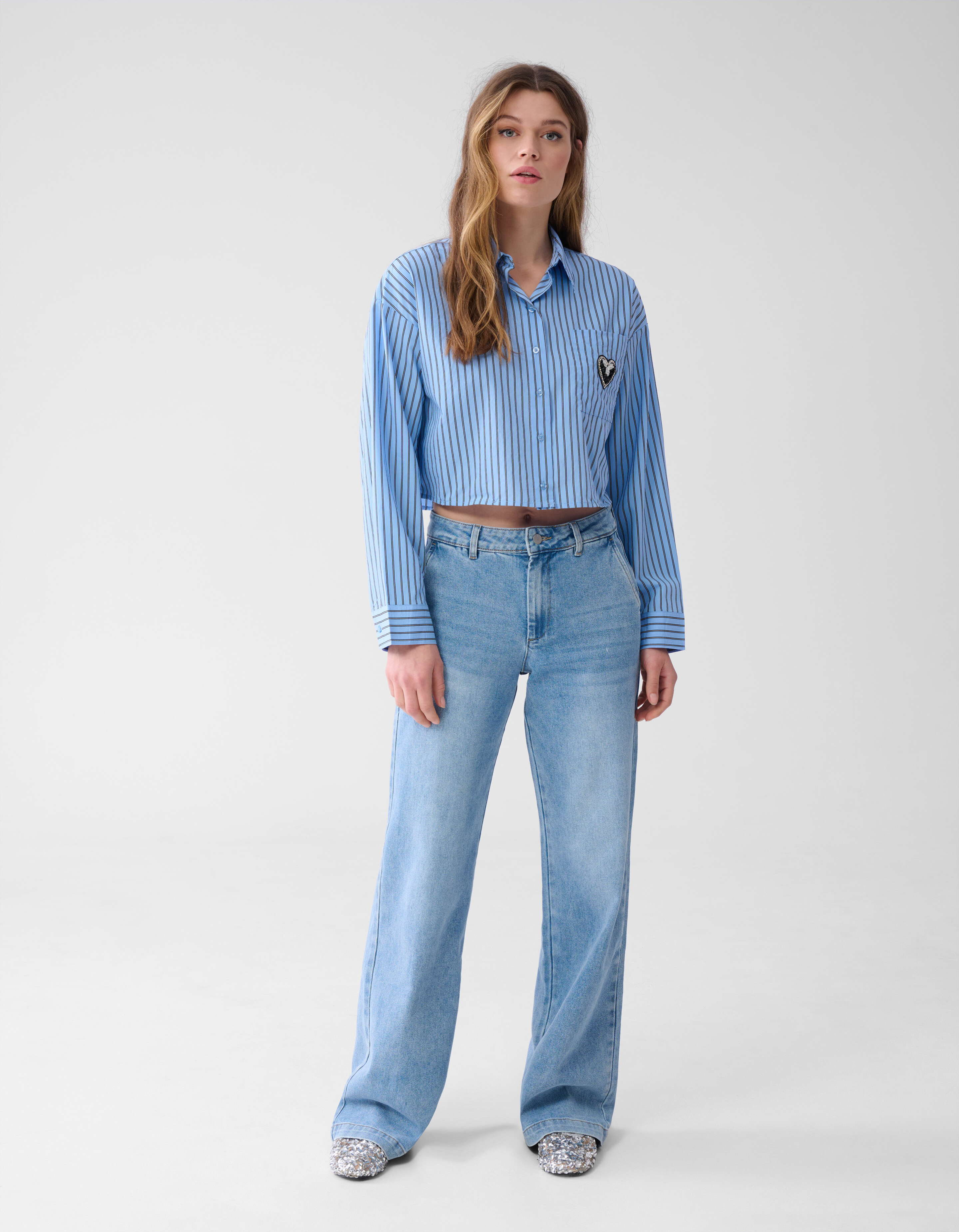 Wide Leg Jeans Mediumstone SHOEBY WOMEN