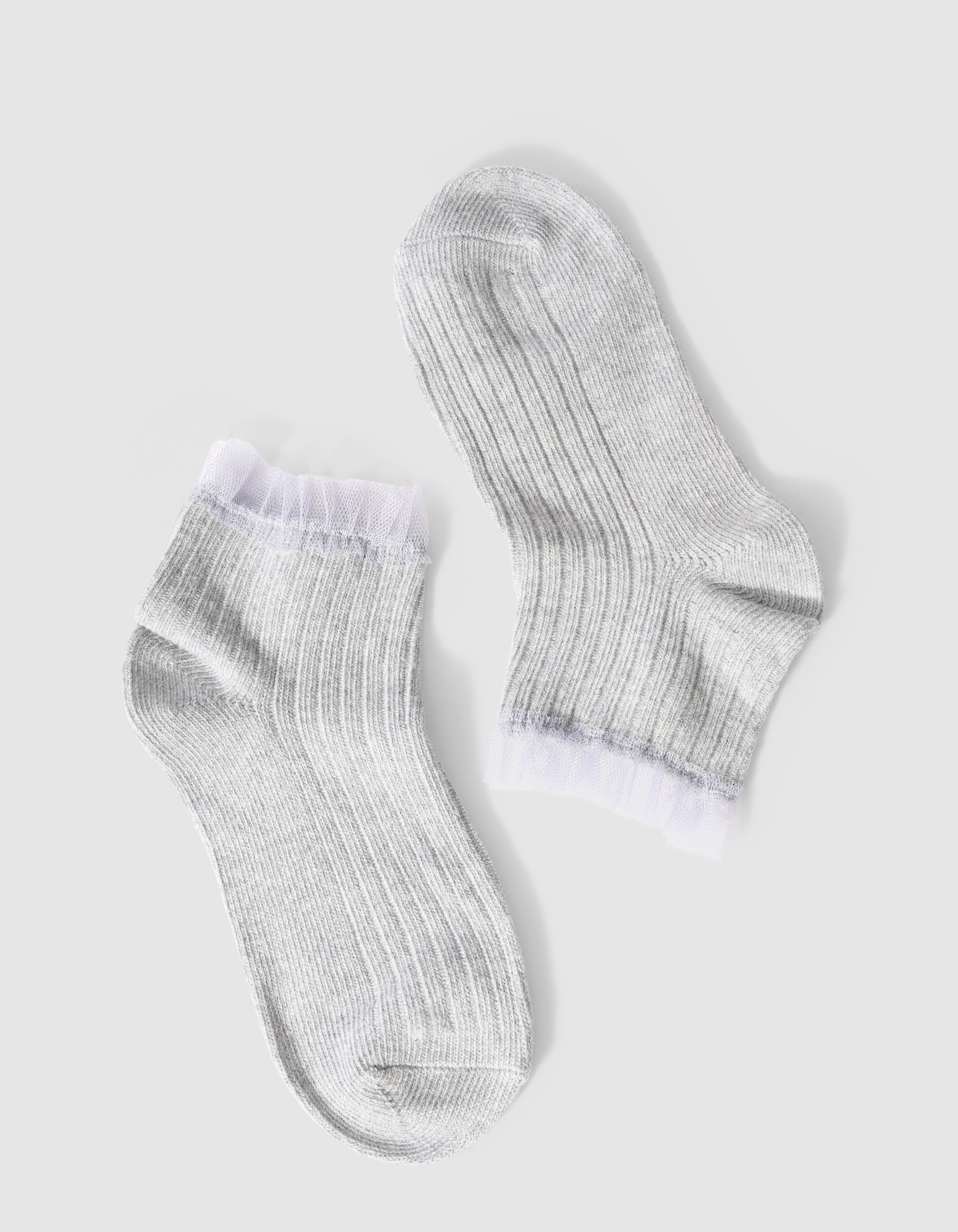 Ruffle-Socken Grau SHOEBY ACCESSOIRES