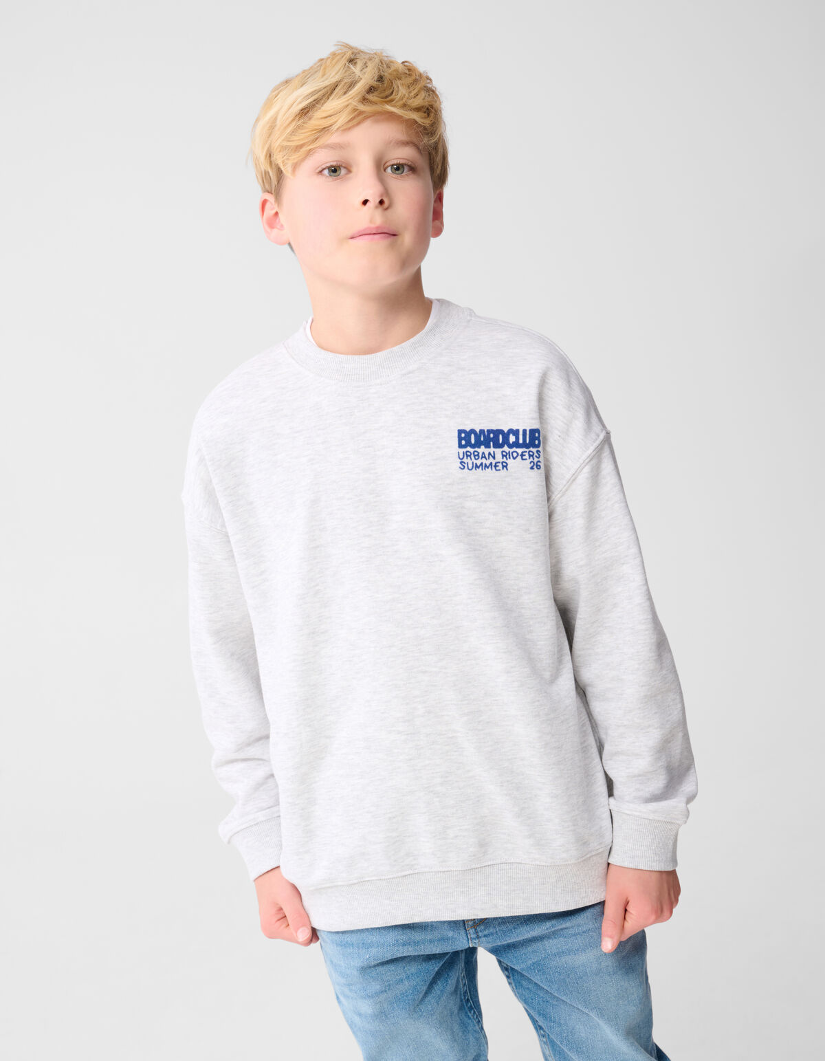 BoardClub Artwork Sweatshirt Hellgrau SHOEBY BOYS