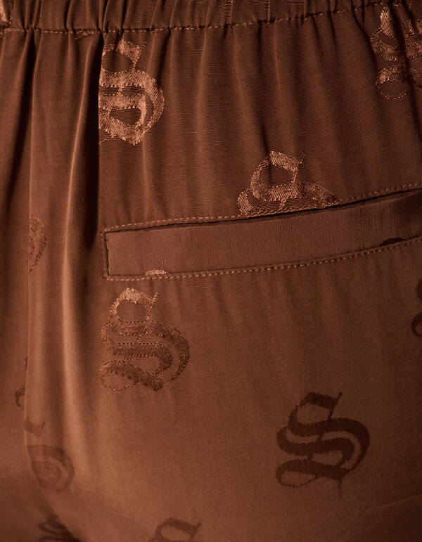 Logo Jacquard Hose Braun SHOEBY WOMEN
