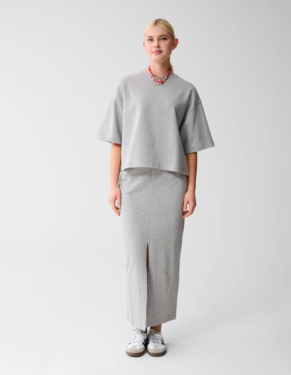 Oversized Sweat Top Hellgrau SHOEBY WOMEN