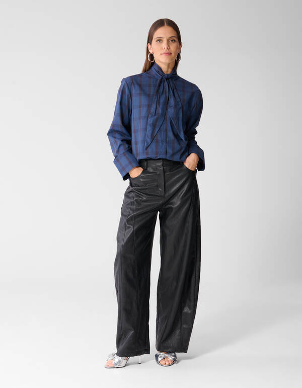 Bluse im Oversize-Schnitt mit Schal Blau SHOEBY WOMEN