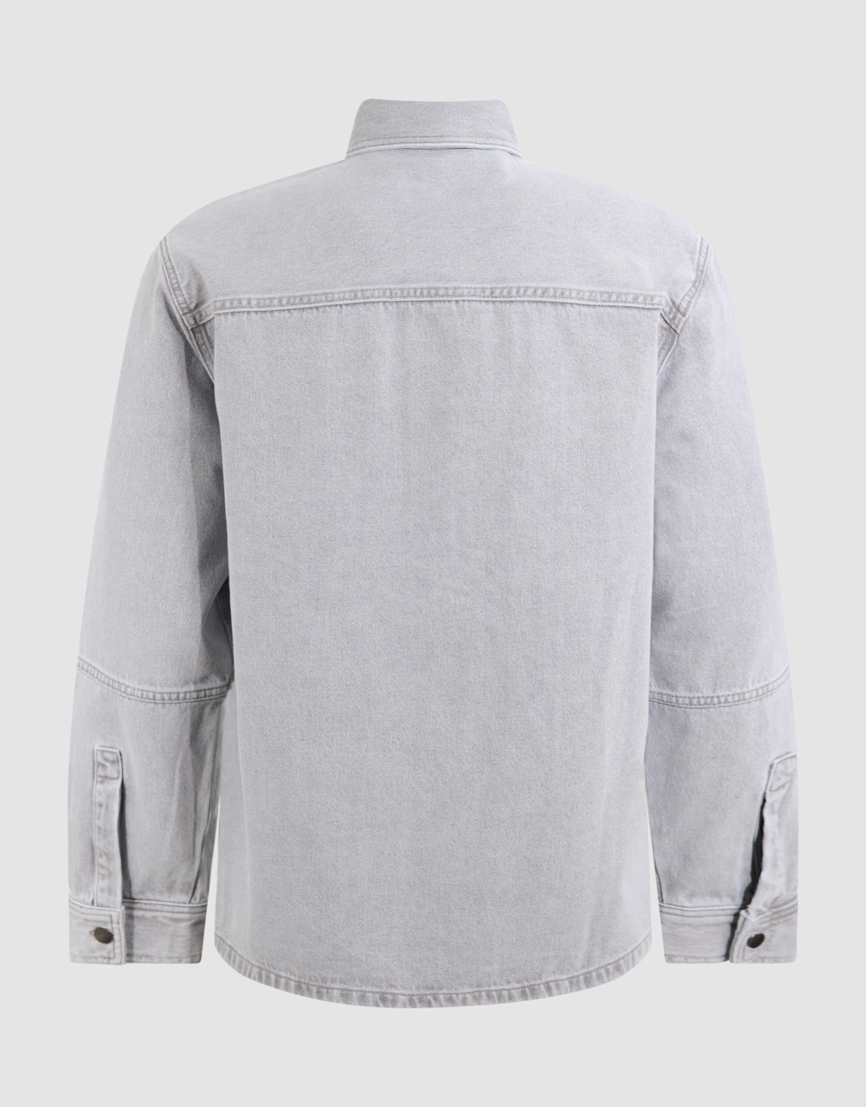 Patched Denim Überhemd Grau SHOEBY MEN