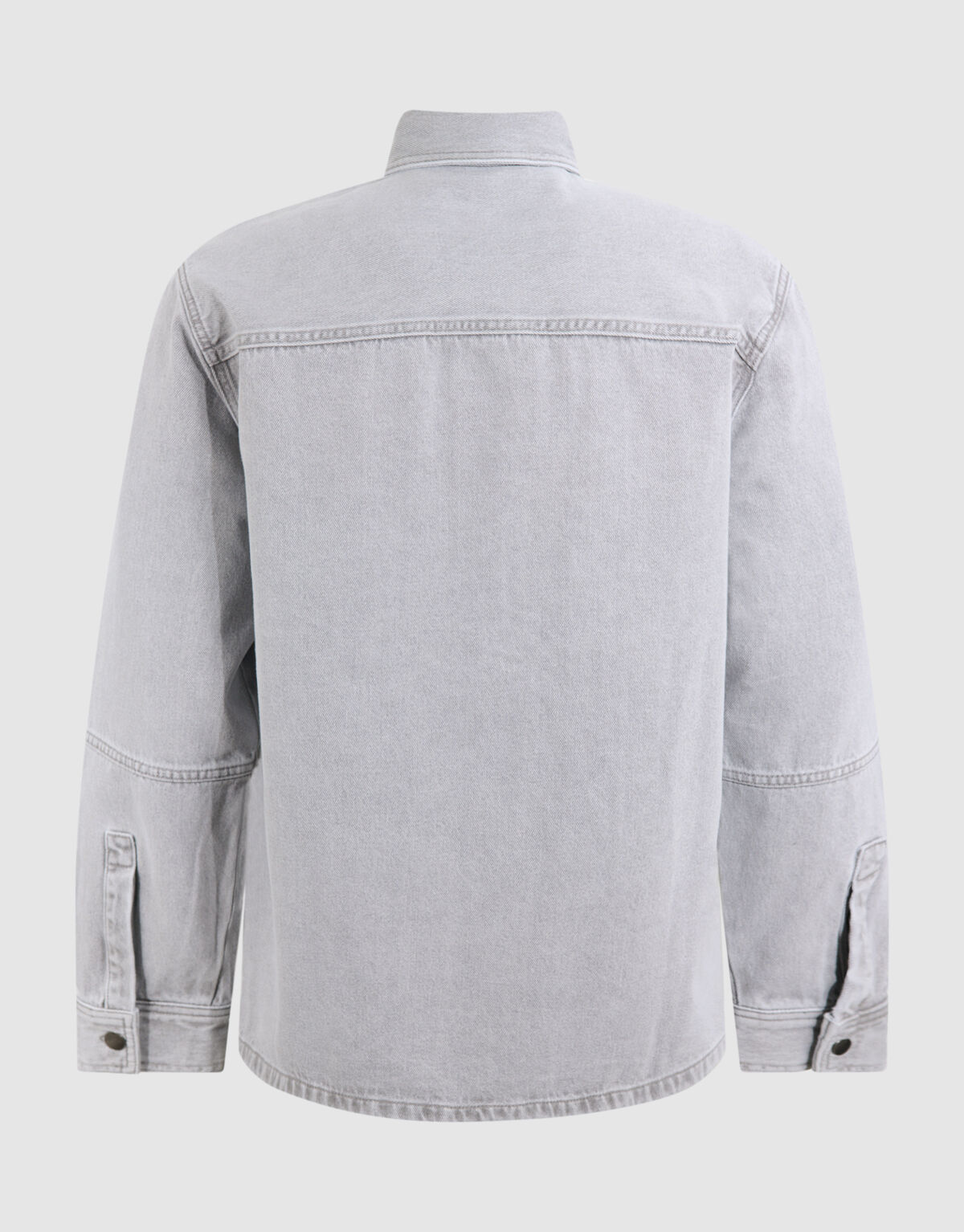 Patched Denim Überhemd Grau SHOEBY MEN