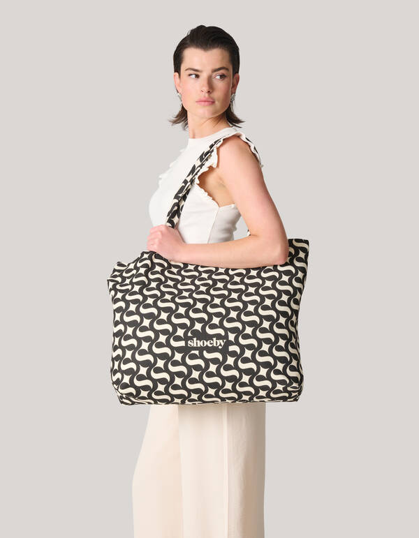 Shoeby Logo Shopper Schwarz Gro&szlig; SHOEBY ACCESSOIRES