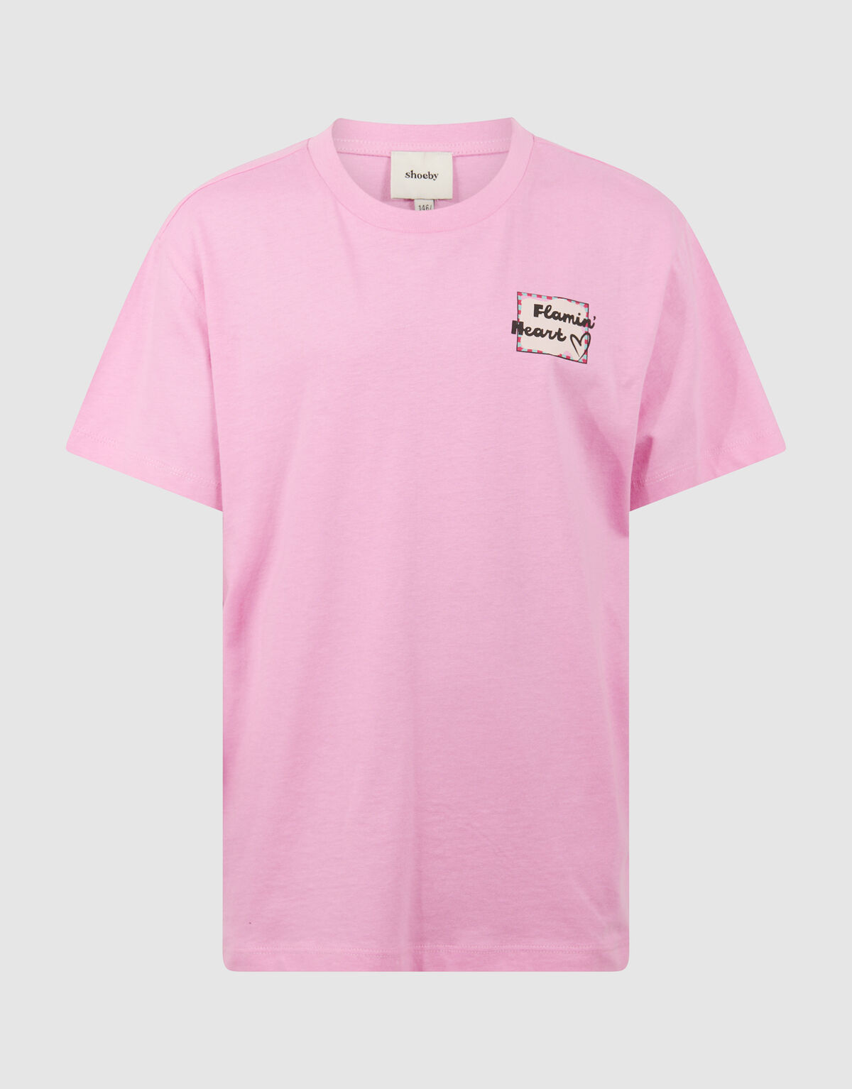Flamin Heart Artwork T-Shirt Rosa SHOEBY GIRLS